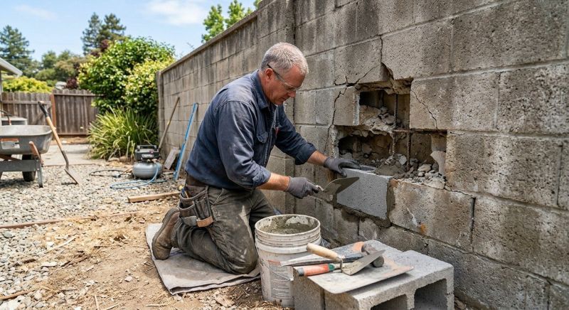 Block Wall Repair in Encinitas, CA