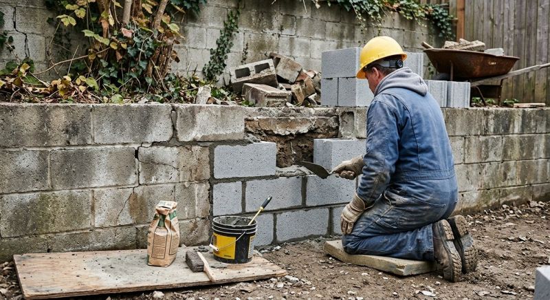 Block Wall Repair in Vista, CA