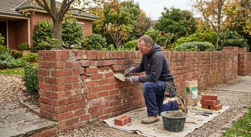 Brick Fence Repair in Encinitas, CA