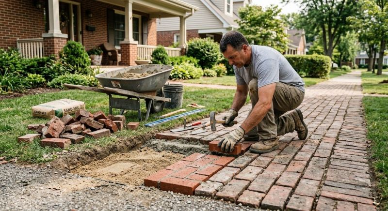 Brick Pathway Repair in Encinitas, CA