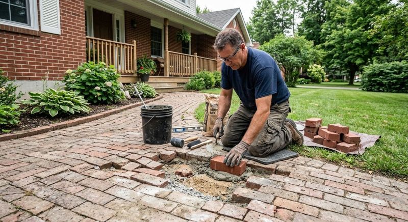 Brick Pathway Repair in Encinitas, CA