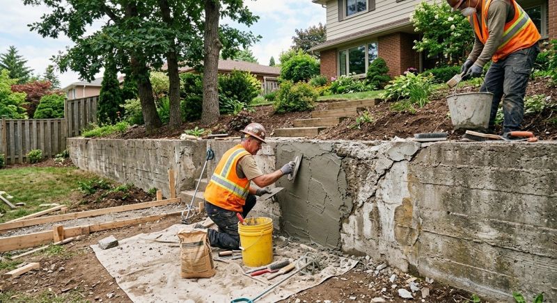Brick Retaining Wall Repair in Encinitas, CA
