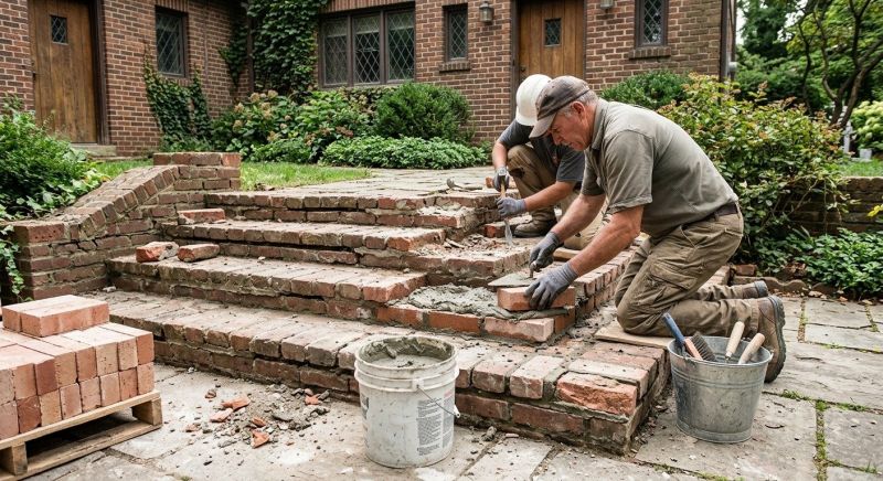 Brick Stairs Repair in Fallbrook, CA