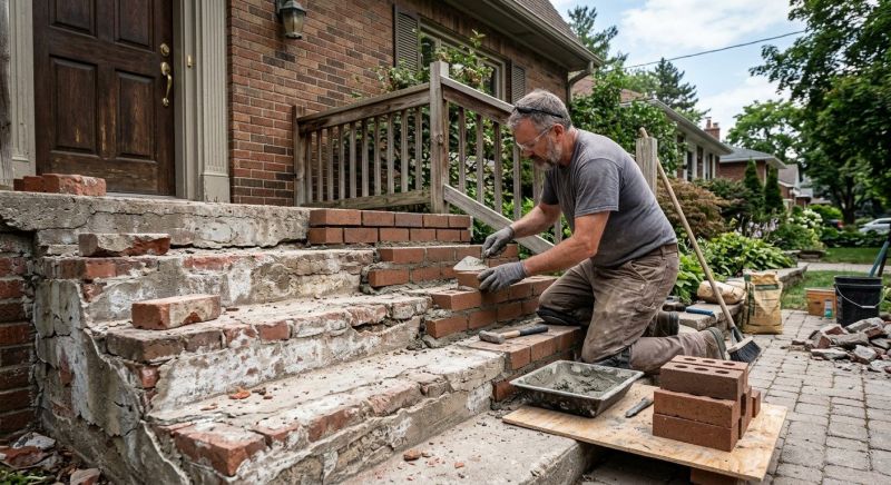 Brick Steps Repair in Encinitas, CA