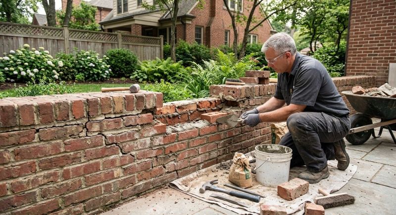 Brick Wall Repair in Ramona, CA