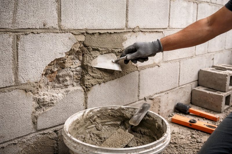 Cinder Block Wall Repair in Fallbrook, CA