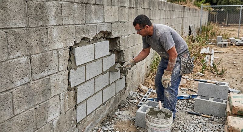 Concrete Block Repair in La Jolla, CA