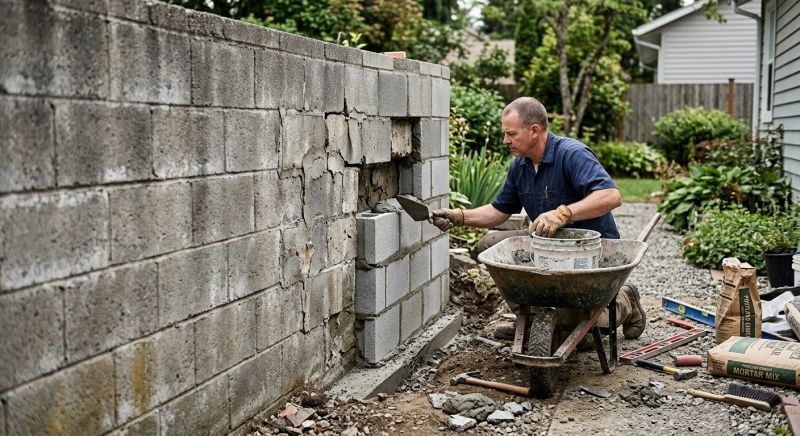 Concrete Block Repair in San Marcos, CA