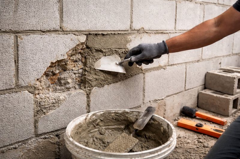 Concrete Block Wall Repair in Encinitas, CA