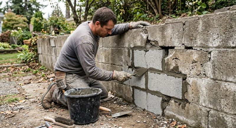 Masonry Wall Repair in Encinitas, CA
