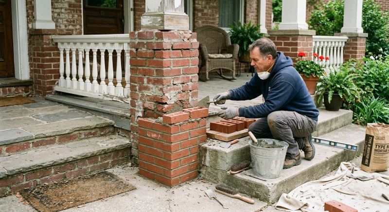 Porch Brick Repair in Encinitas, CA