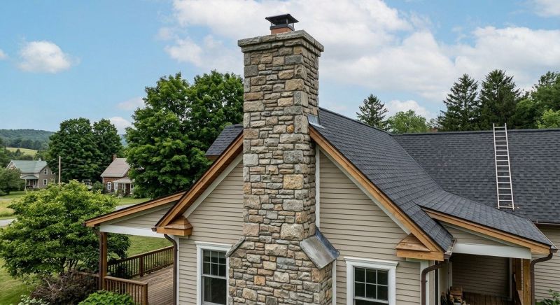 Stone Chimney Installation in Poway, CA