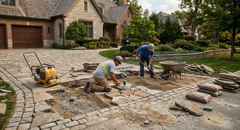 Stone Driveway Repair in Encinitas, CA