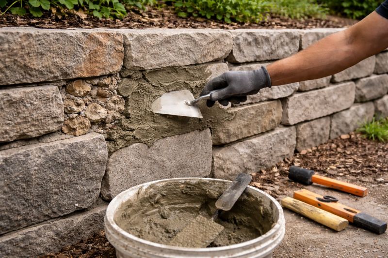 Stone Wall Repair in Ramona, CA